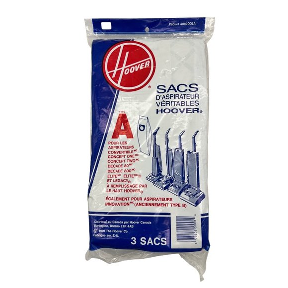Hoover 4010001A Type A Vacuum Cleaner Bags Sacs - Picture 2 of 4